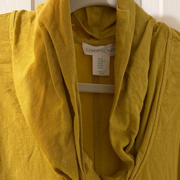 Cynthia Rowley Yellow Linen Dress XS - Picture 2 of 5